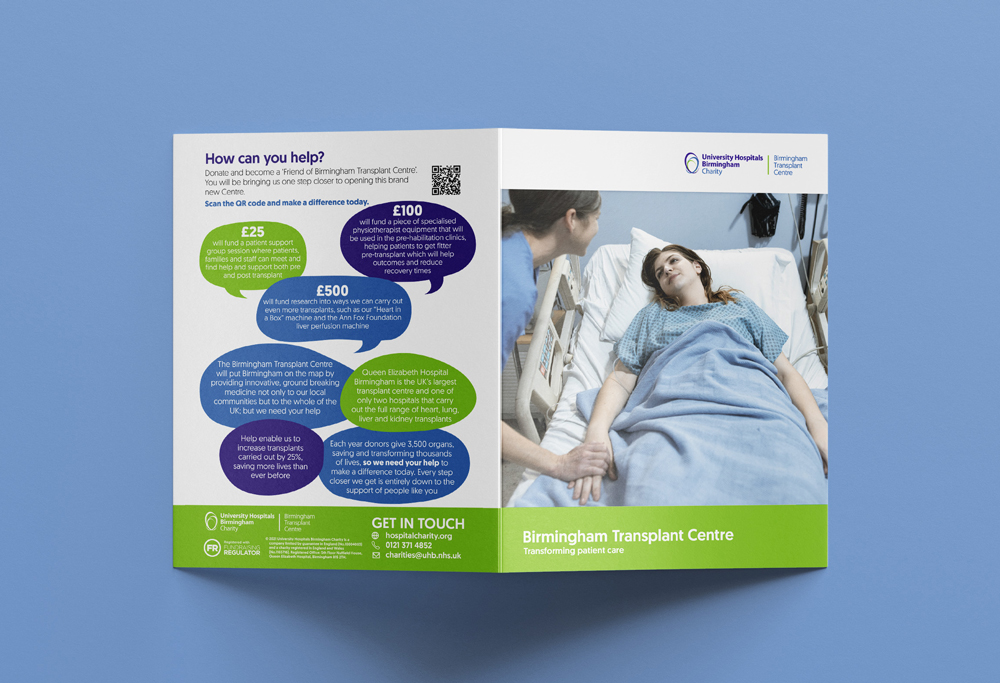 UHB Charity - Birmingham Transplant Centre - Plan B Creative Brand ...